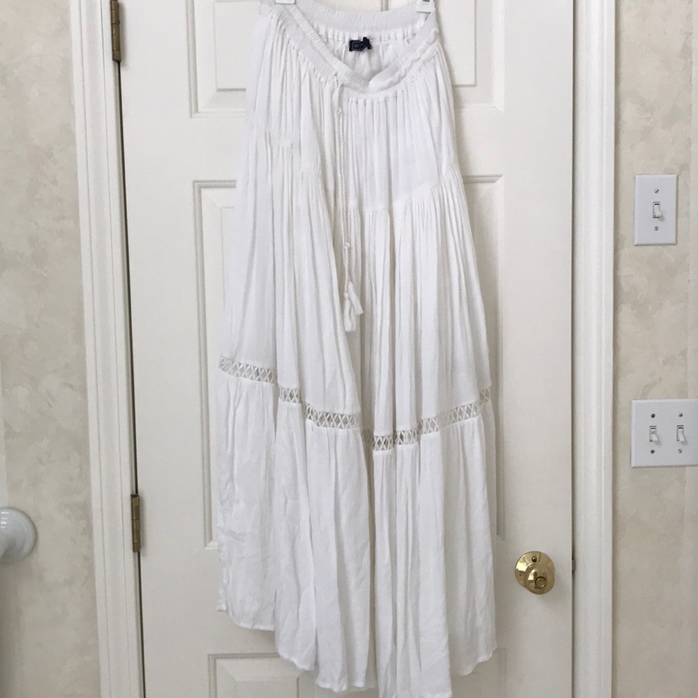 GAP Boho White Maxi Skirt
